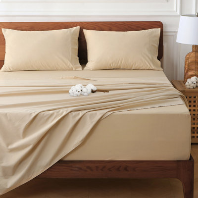 400 Thread Count 100% Cotton Extra Deep Pocket Sheet Set, Fits 18"-24" Mattresses
