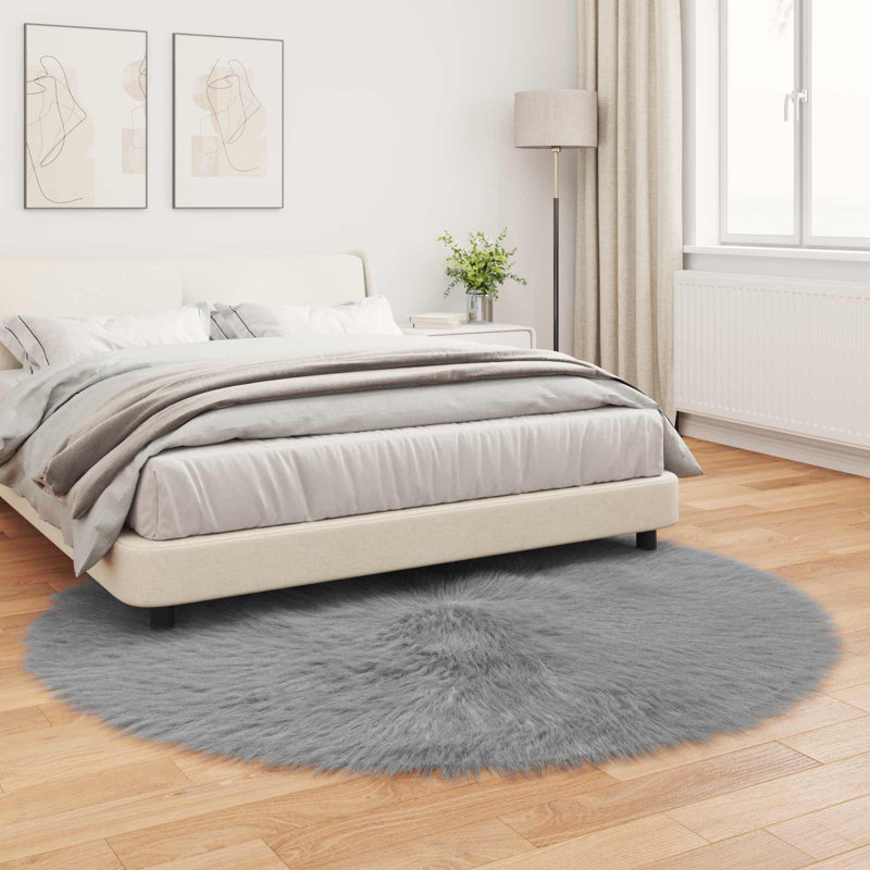 Solid Colour Standard Area Rug, Round 160 cm