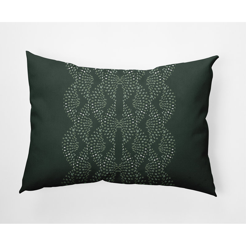 Coussin lombaire à pois, Vert