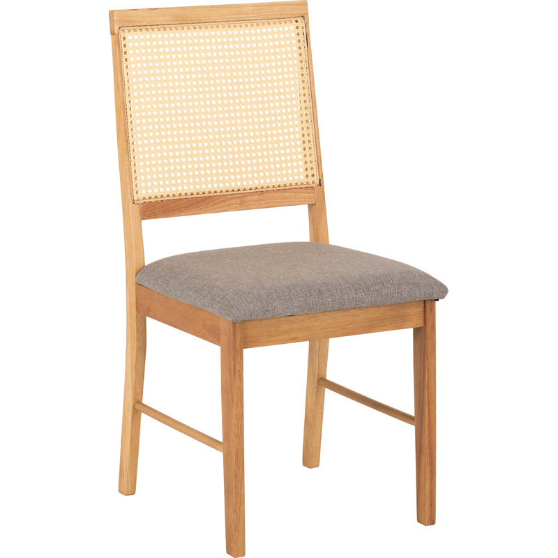 Alyisha 47.5cm H Upholstered Slat Back Side Chair in Brown