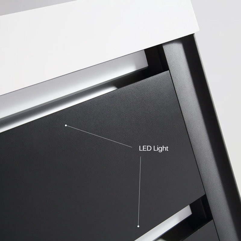 Ensemble de meuble-lavabo simple 30 po Pacifica, Noir