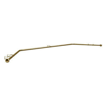 Arkwright Stainless Steel 400cm 19mm Bay Window Single Curtain Rod