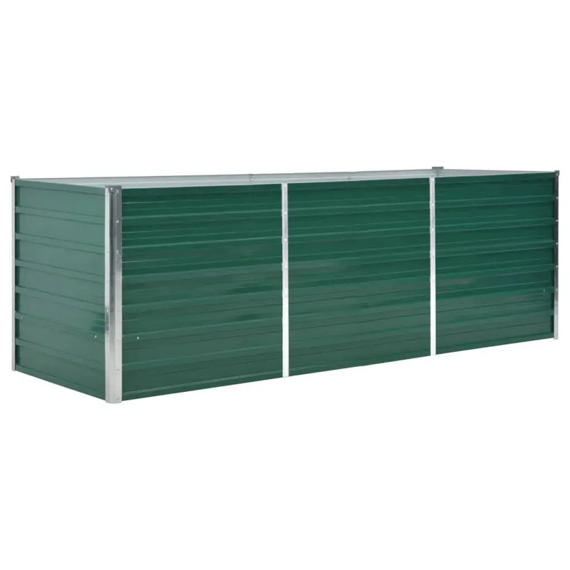 Metal Planter Box, Green, 77cm H x 240cm W x 80cm D