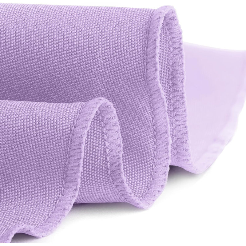 Ambee Round No Pattern Polyester Tablecloth, 120" Round, Lavender
