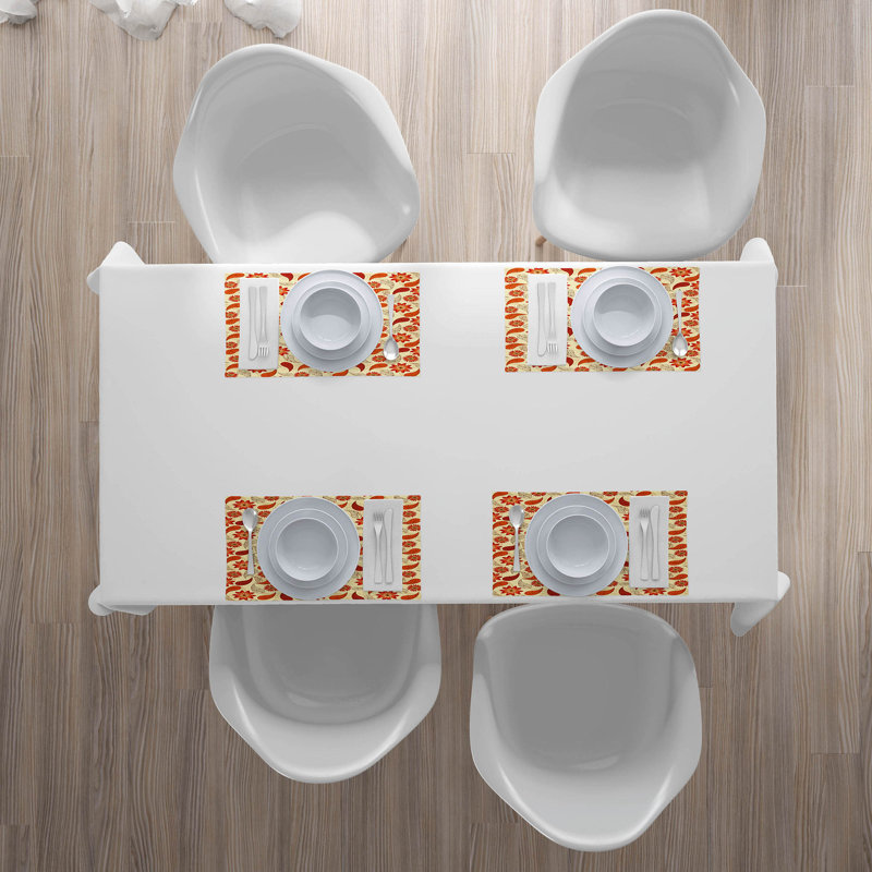 Polyester Floral Rectangle Placemat