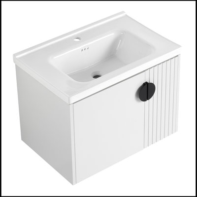 Ensemble de meuble-lavabo simple avec plateau 27,75 Rombert