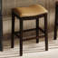 31in. H Bar-Height Wood Barstool with Faux-Leather Seat, 1PC-1963430234