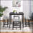 Dining Table, Bar Table and Chairs Set, 5 Piece Dining Table Set, Industrial Breakfast Table Set-630494171-632943661-632943652