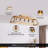 VidaLite Shura Cage - 5 Light Integrated LED Flush Mount Rotatable Heads - Brushed Brass