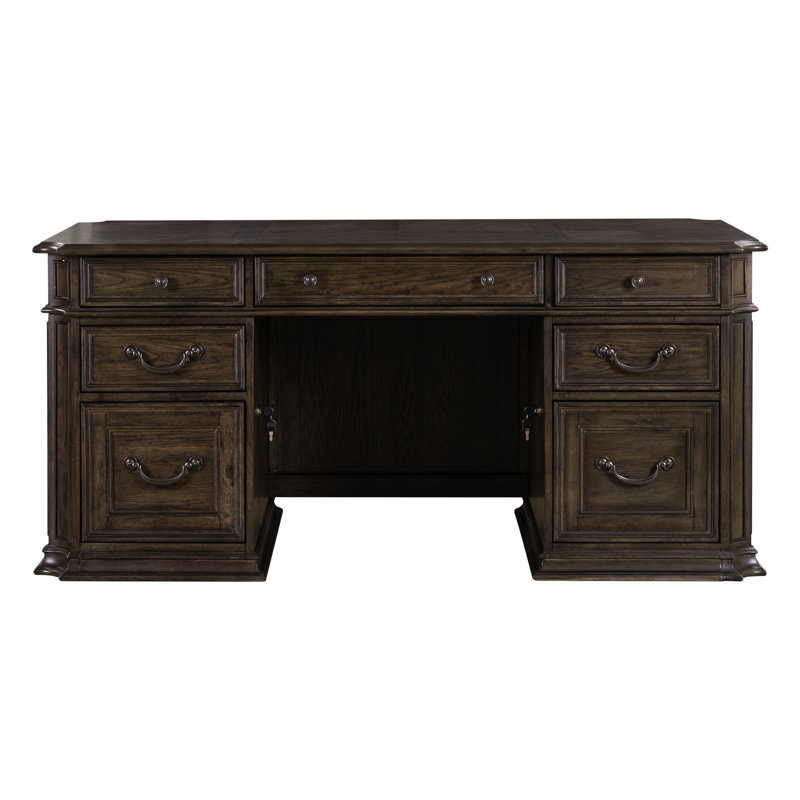  Bureau de direction Dillmon Jr avec moulures décoratives