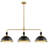 Lysander 3-Light Modern Linear Kitchen Island Pendant with Glass Diffuser-197219001