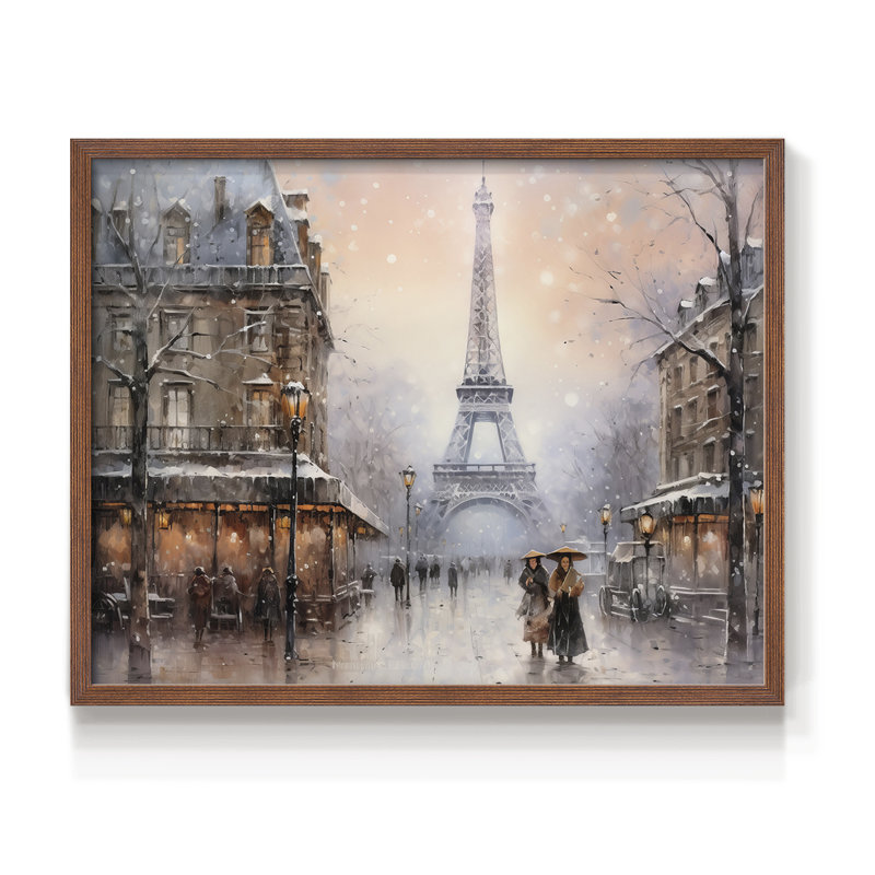 Chirstmas Art-CCCX -Framed Print - Restickable, Noyer, H 16 po x l 20 po