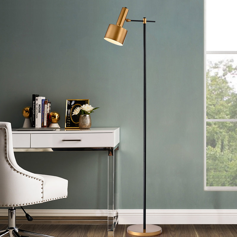63'' Matte Gold Task Floor Lamp