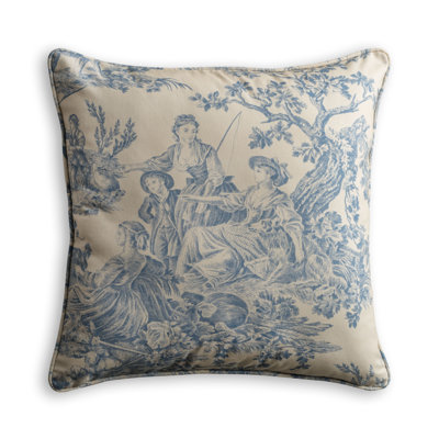 Maison d'Hermine The Miller - Blue 100% Cotton Decorative Pillow cover - 20" x 20" - Pack of 1