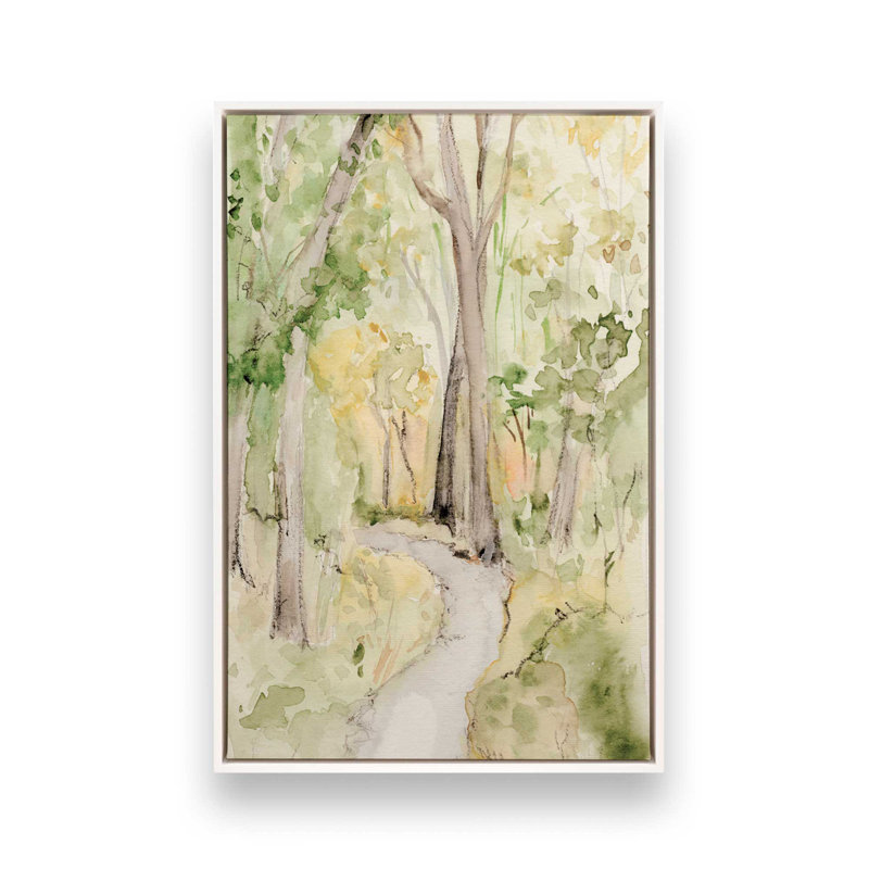 «Sunlit Country Path II» par Victoria Barnes, reproduction d'art, H 32 po x l 24 po, Impression encadrée sans passe-partout