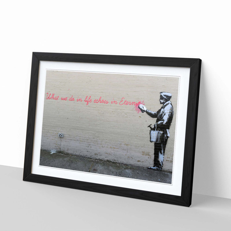 Banksy - Single Picture Frame Print, Black