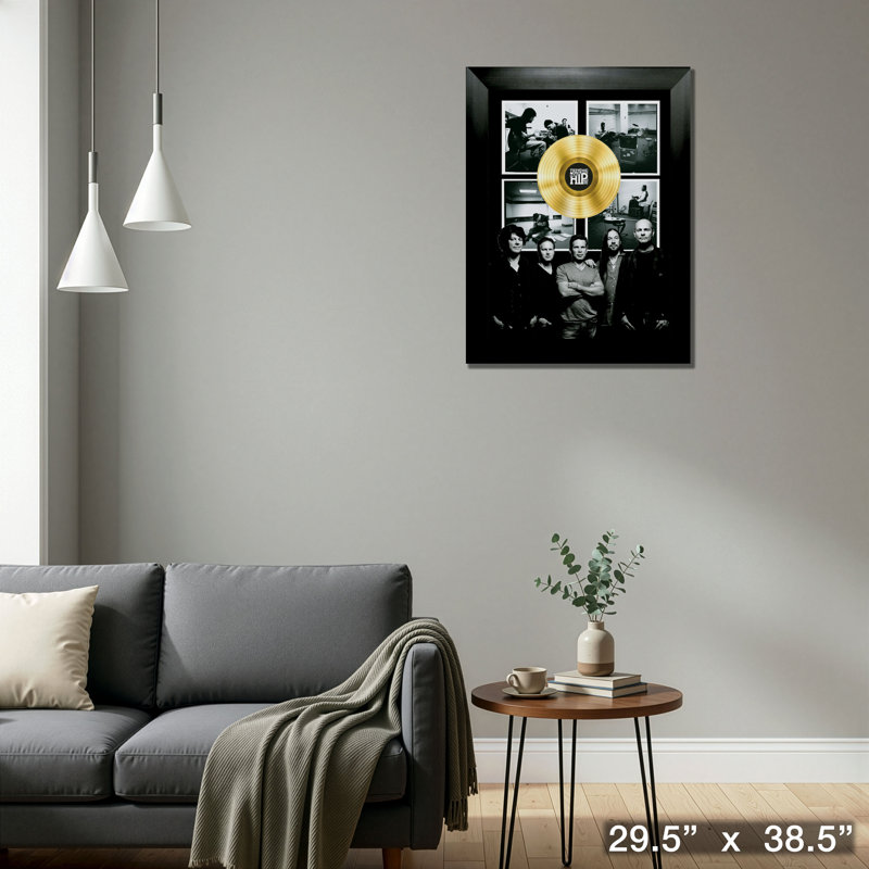 The Tragically Hip Polaroids encadré avec LP argenté