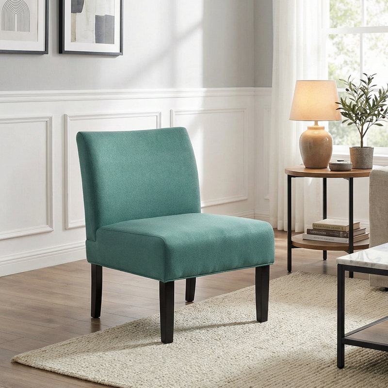 Modern Accent Chair for Living Room, Dark Teal 