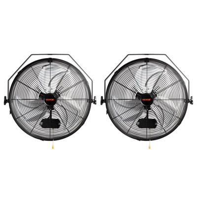 Ventilateur mural VEVOR, réglage manuel de l'inclinaison à 360 degrés et 3 vitesses à grande vitesse