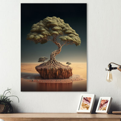 Bonsai Tree on Sand I - Impression sur toile
