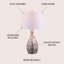 Lampe de table 27 po Crewe Seashell