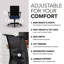 Chaise de travail ergonomique en filet Convergence, structure noire, indigo-81753456-121642656