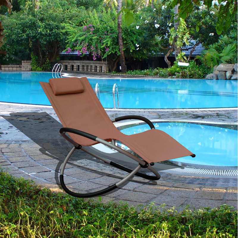Asenith Folding Zero Gravity Chair, Brown