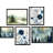 " Watercolor Pine Tree Forest Flower Nature Digital " 5 - Pieces-92584325