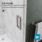 KW03 56 - 60 In. W X 76 In. H Single Sliding Frameless Shower Door With 3/8 In. Clear Glass-101548271