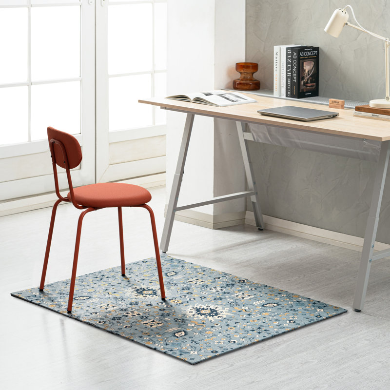 Tapis de chaise de bureau en jacquard de polyester Anji Mountain Rug’d Tapis de protection de bureau avec envers antidérapant pour la protection du bois franc et tapis, Tabriz