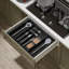 Bambou-Argenterie-Tiroir-Organisateur-Cuisine, Porte-ustensiles extensible Porte-ustensiles Couvertures de rangement réglables-733356311
