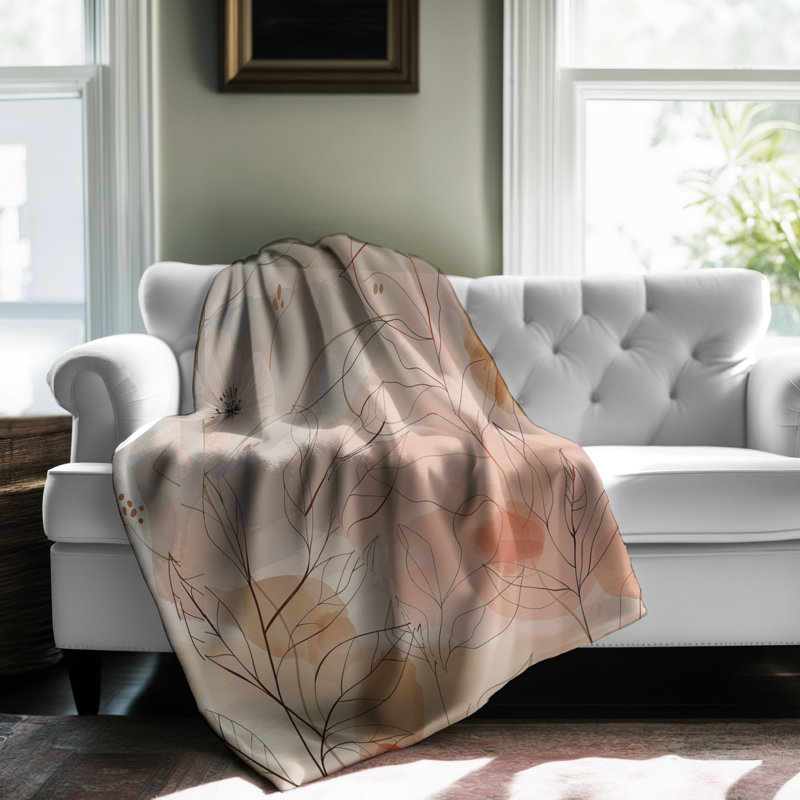 Rose Wabi Sabi - 1 pièce Sherpa Premium, Grand lit