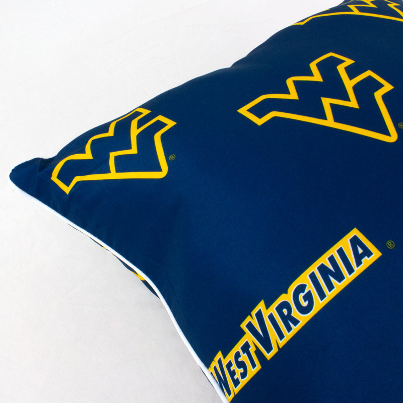 NCAA Reversible Throw Pillow, West Virginia