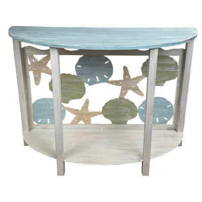 Table de canapé ronde en fer avec accent multicolore