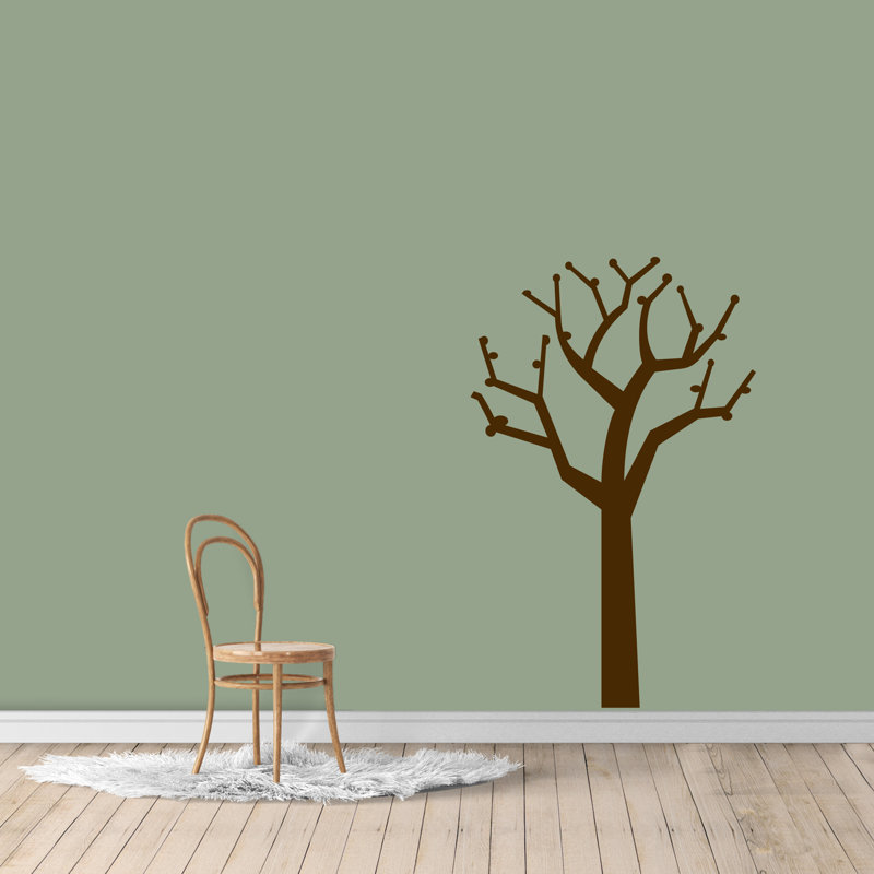 Décalcomanies murales arbre, Brun chocolat