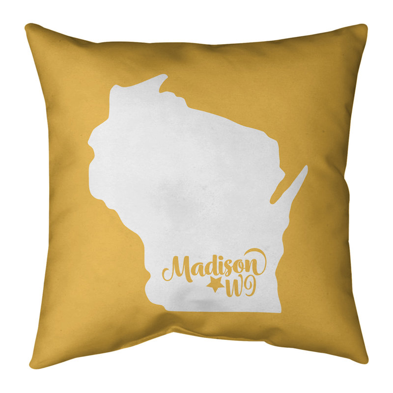 Housse de coussin, Madison, 14 po x 14 po, Jaune