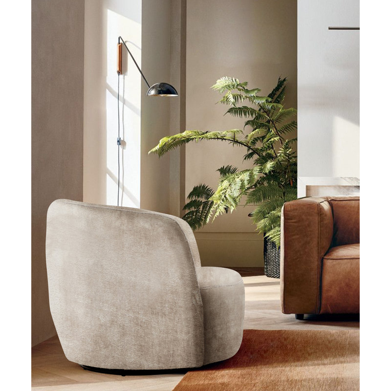 Fauteuil demi-tonneau rotatif Andrean, Vison de Miami