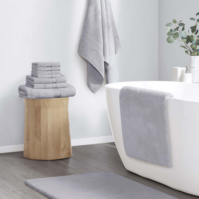 Takeichi Non-Skid Resistance Quick Dry Bath Rug, Gray