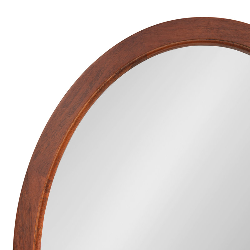Brianna Wood Flat Mirror, Brown, 24" x 18"