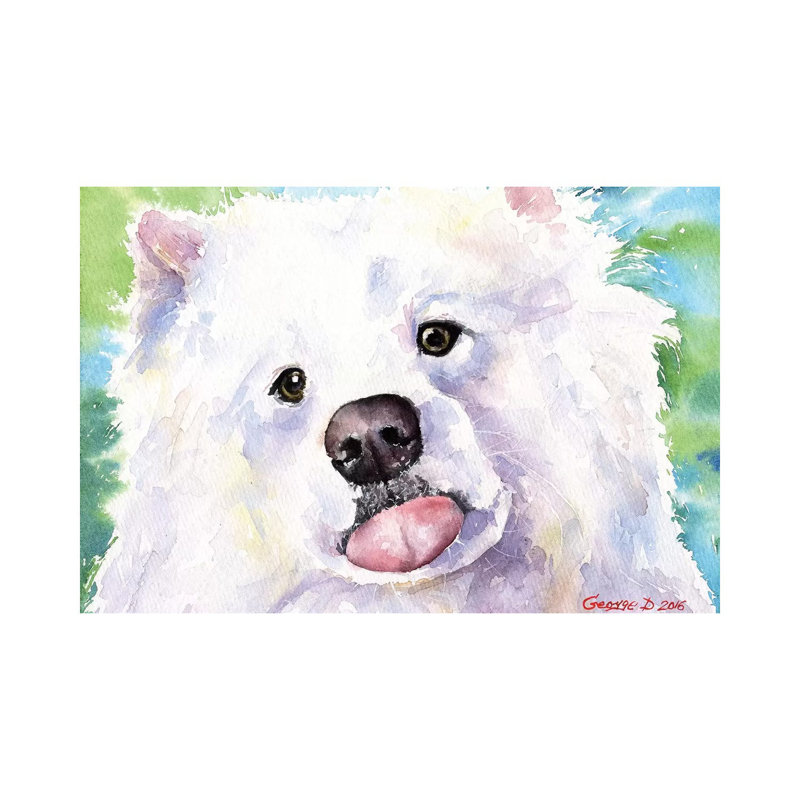 Samoyed by George Dyachenko - Wrapped Canvas Print, 101.6 cm H x 66.04 cm W x 1.91 cm D