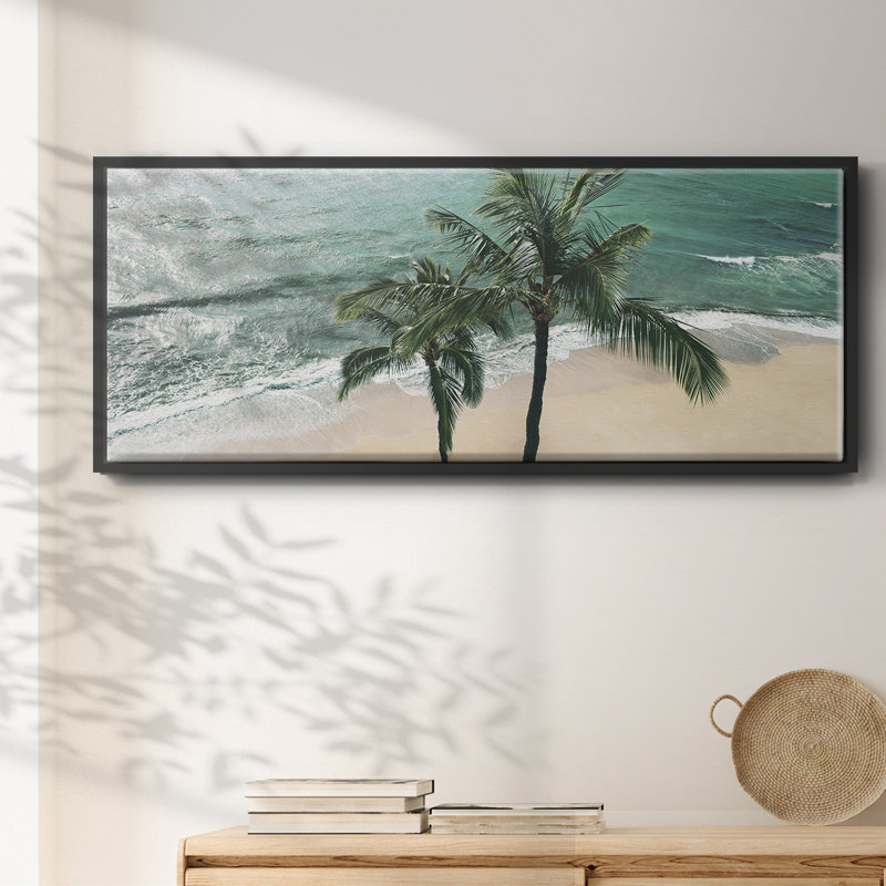 Maui Palm, impression sur toile encadrée, Noir, H 12 po x l 30 po x P 1,5 po
