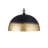 Beabrun 1 - Light Black/Gold Dome Pendant