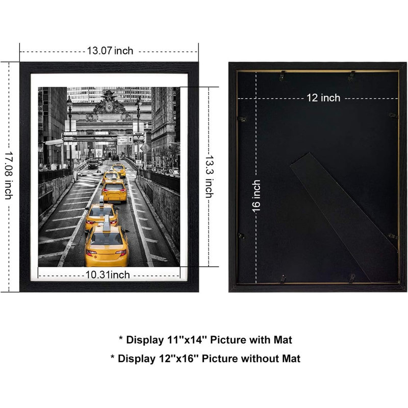 12 x 16 cadres photo noirs