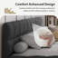 Chenille Upholstered Bed Frame With Headboard-1241537206-1250976318