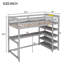 Lit mezzanine simple avec tablettes de rangement-738027888-738027889