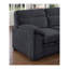 Canapé d'angle convertible Kipling II de 95 pouces en chenille gris foncé avec méridienne de rangement à droite, lit gigogne et console rabattable avec port USB de chargement