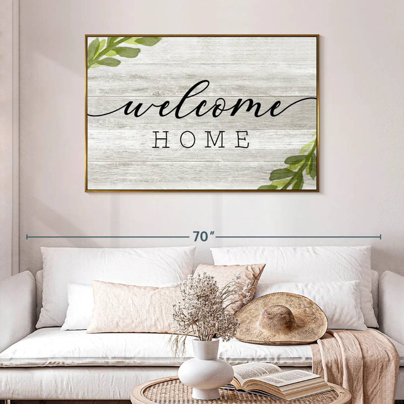 Plaque murale rustique, 46 po x 31 po, Cadre flottant doré