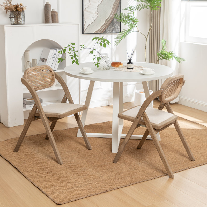 Efstathios 18.5'' H Solid Wood Folding Side Chair, 2