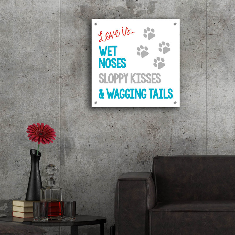  «Love Is» par Erin Clark, art mural en verre acrylique, 12 po x 12 po, H 24 po x l 24 po x P 0,2 po