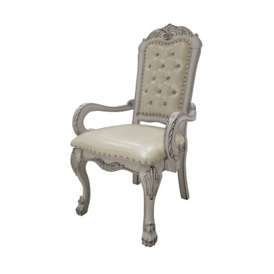 Hebron Tufted Faux Leather Upholstered Armchair